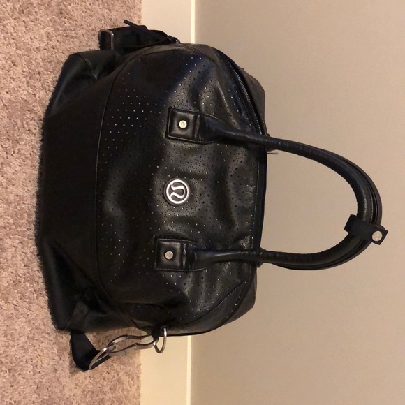 Lululemon Leather Overnight bag